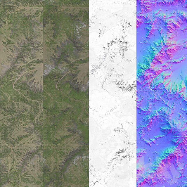 Mountains Terrain – 3 textures 3DSMax File - thumbnail 5