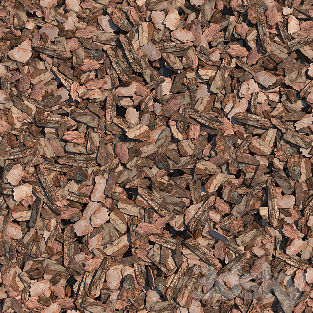 Mulch of pine bark 3DSMax File - thumbnail 2