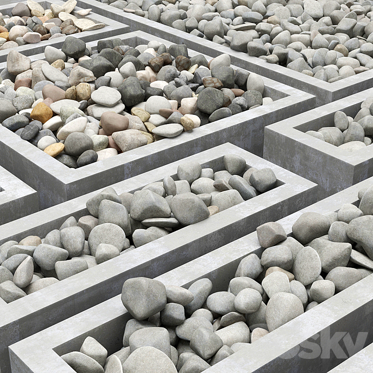 Pebble collection 3DS Max - thumbnail 2