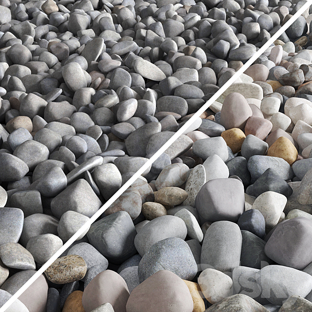 Pebble color road 3DSMax File - thumbnail 1