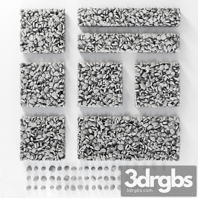 Pebble Low N6 Three White 3dsmax Download - thumbnail 1