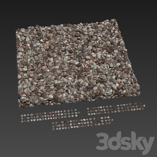 Pebble river low n6 three 3DS Max Model - thumbnail 6