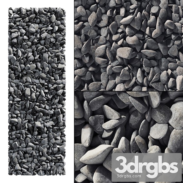 Pebble smooth splinter decor road n2 3dsmax Download - thumbnail 1