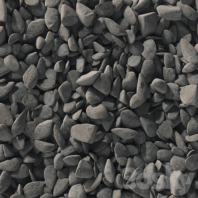 Pebble smooth splinter decor road n2 3DSMax File - thumbnail 2