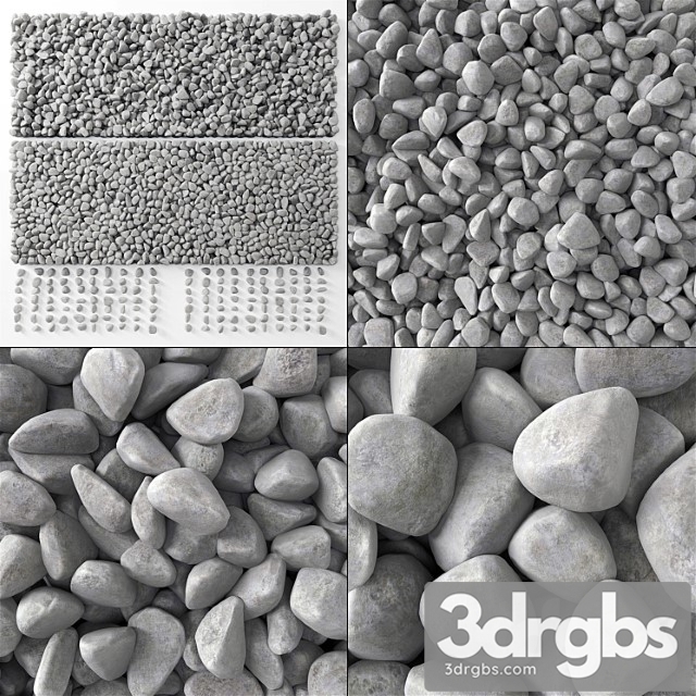 Pebble splinter decor big kit n1 3dsmax Download - thumbnail 1