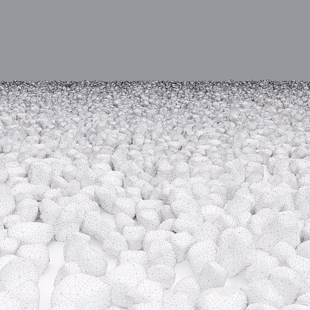 Pebble stone in the sand 3DS Max Model - thumbnail 2