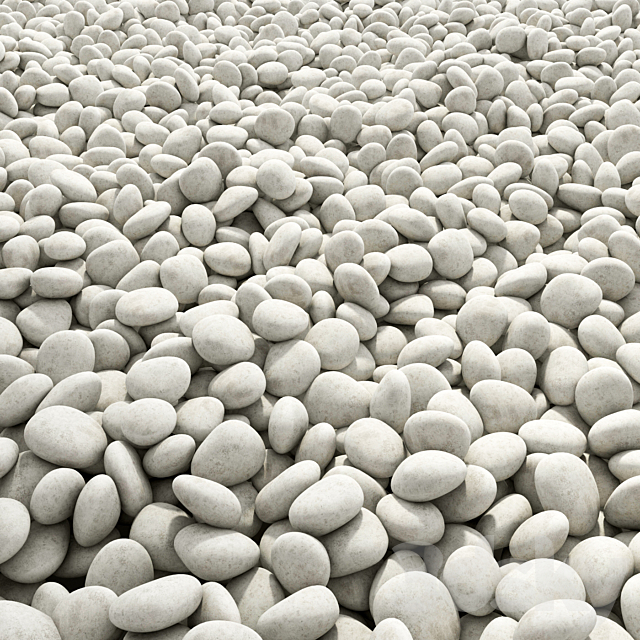 Pebble wite road 2 _ Road from white pebbles 2 3DSMax File - thumbnail 1
