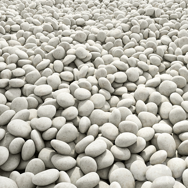 Pebble wite road 2 \/ Road from white pebbles 2 3DS Max - thumbnail 1