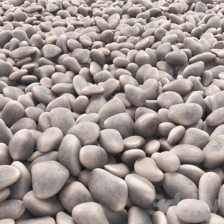 Pebbles brown 3DS Max - thumbnail 1