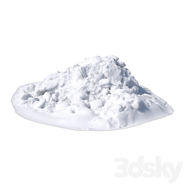 Pile of snow 5 3ds Max - thumbnail 1