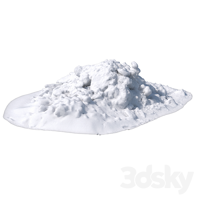 Pile of snow 5 3ds Max - thumbnail 2