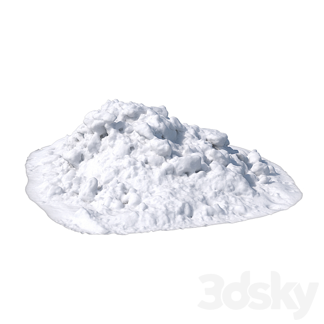 Pile of snow 5 3ds Max - thumbnail 3