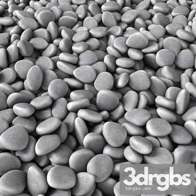 Road gray smooth pebble 3dsmax Download - thumbnail 1