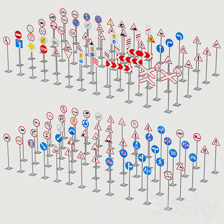 Road signs 3DS Max - thumbnail 2