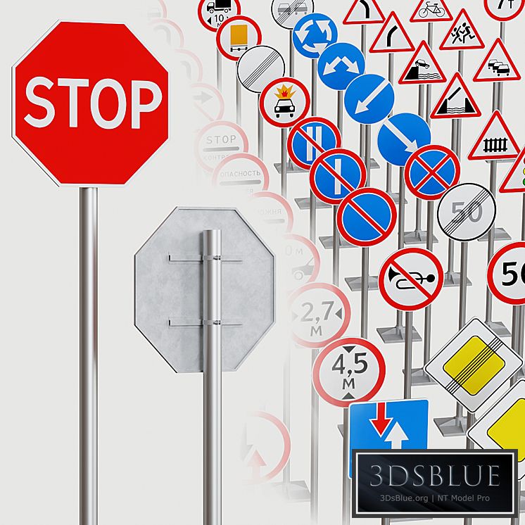 Road signs 3DS Max - thumbnail 3