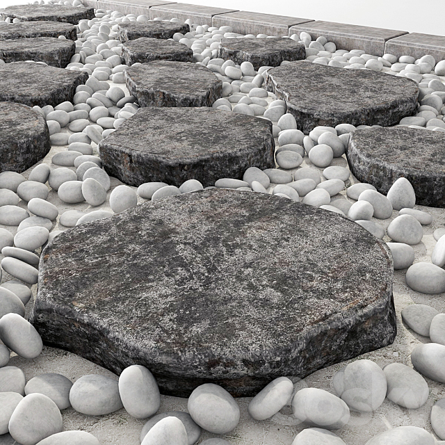 Road stone 3DS Max Model - thumbnail 2