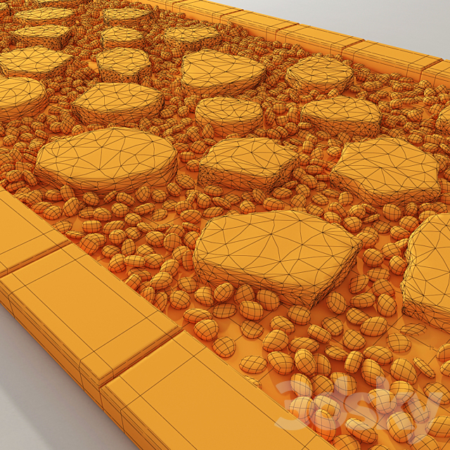 Road stone 3DS Max Model - thumbnail 3