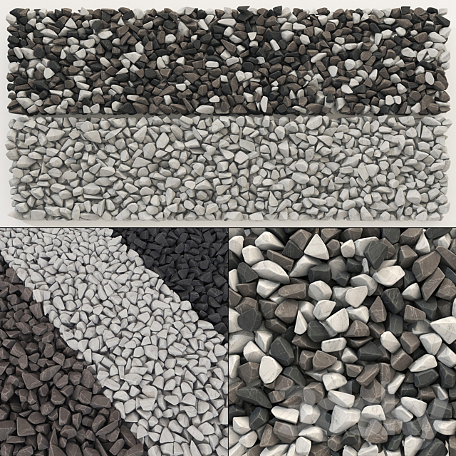 Rock brown white black stone n1 _ Rock brown white black stone 3DSMax File - thumbnail 1