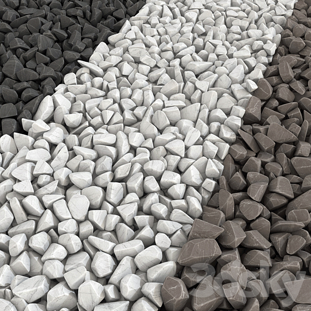 Rock brown white black stone n1 _ Rock brown white black stone 3DSMax File - thumbnail 2