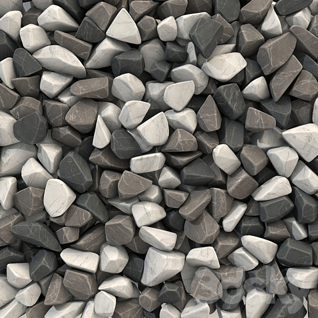 Rock brown white black stone n1 _ Rock brown white black stone 3DSMax File - thumbnail 4