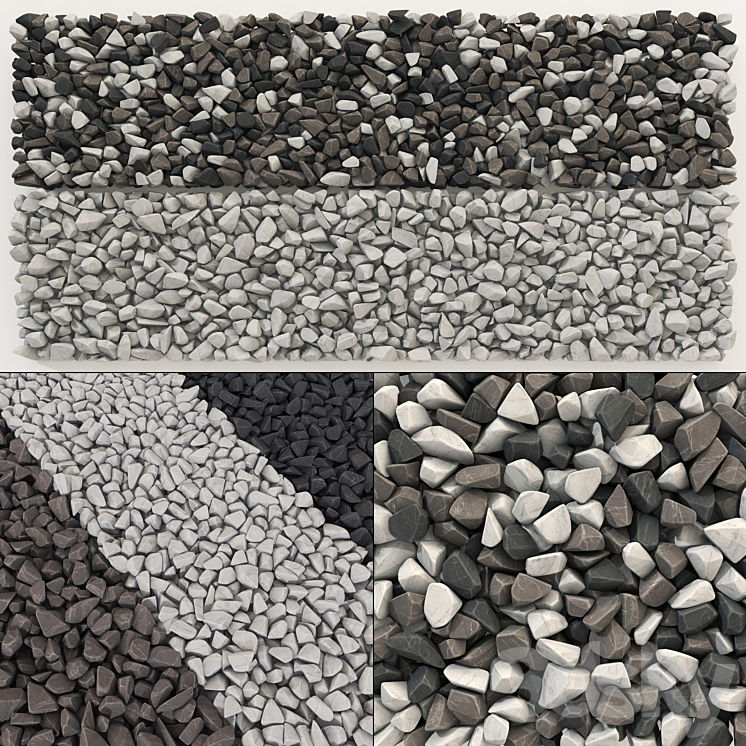 Rock brown white black stone n1 \/ Rock brown white black stone 3DS Max - thumbnail 1