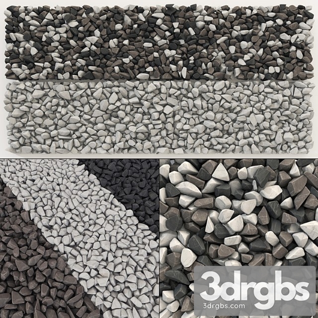 Rock Brown White Black Stone N1 Skalnyi Belyi Buryi Chernyi Kamen 3dsmax Download - thumbnail 1