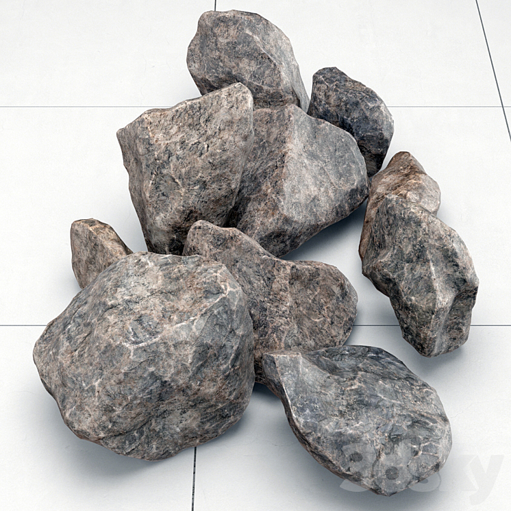 Rock stone 3DS Max - thumbnail 1