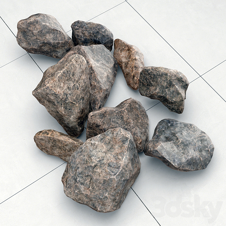 Rock stone 3DS Max - thumbnail 2