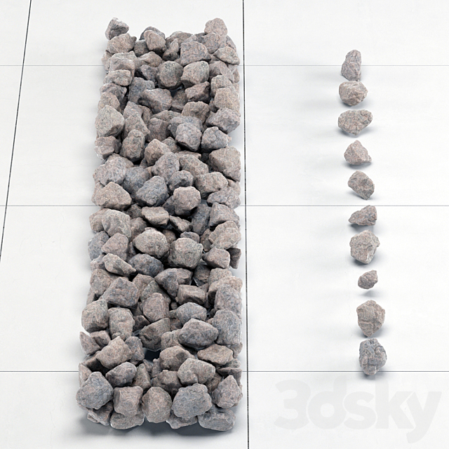 Rock stone collection 3DS Max Model - thumbnail 2