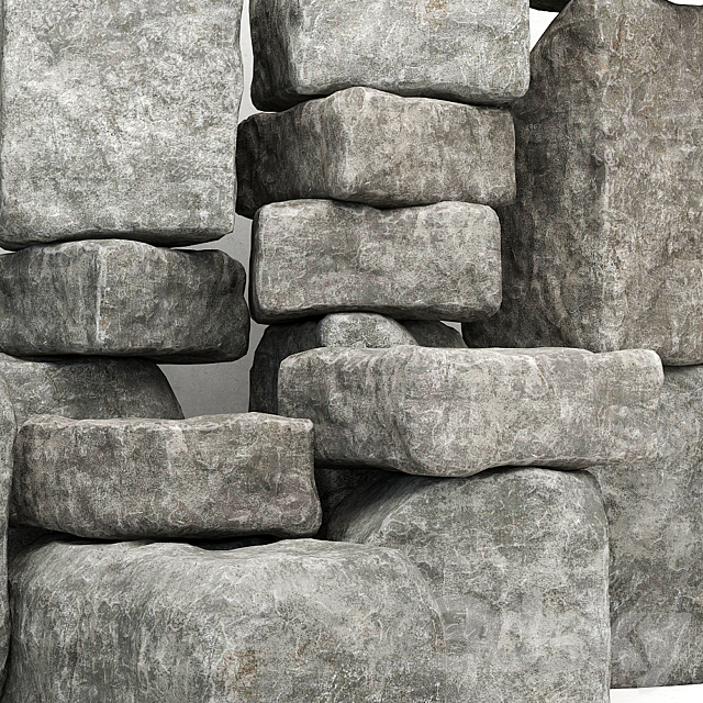 Rock stone collection decorative _ A collection of rock for decoration 3DSMax File - thumbnail 2