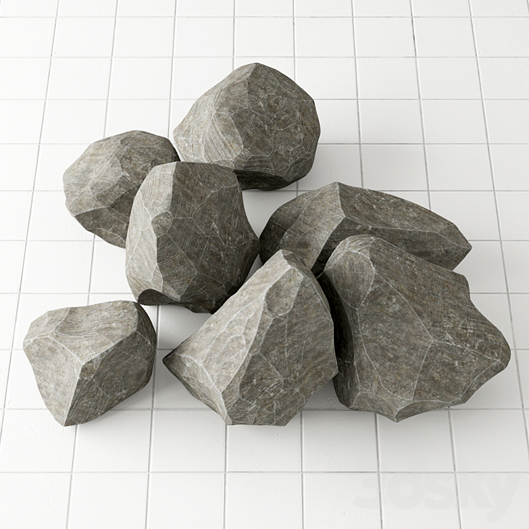 Rock stone colleection 3DS Max - thumbnail 1