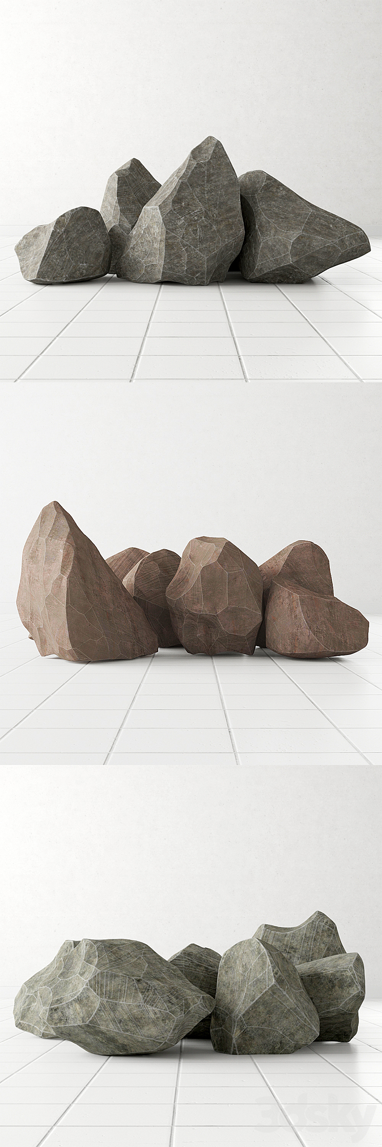 Rock stone colleection 3DS Max - thumbnail 2