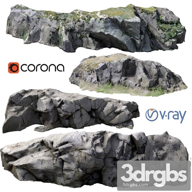 Rocks and Cliff 3dsmax Download - thumbnail 1