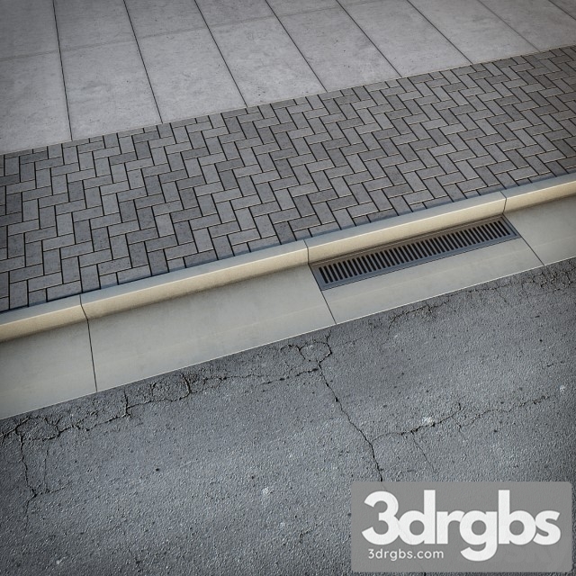 Sidewalk Road 3dsmax Download - thumbnail 1