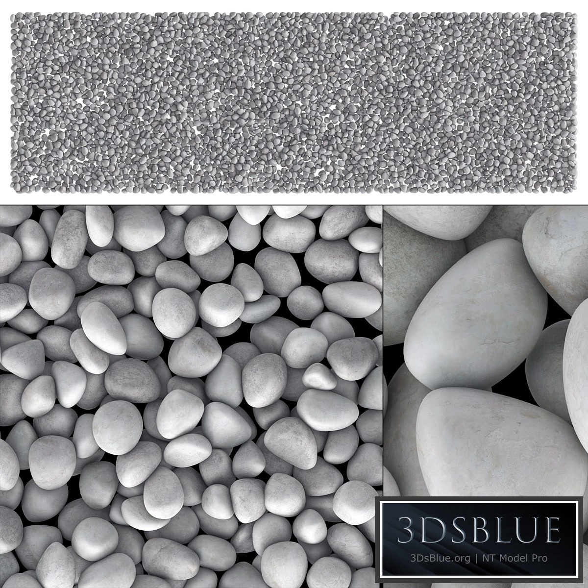 Small decorative gravel # 2 3DS Max - thumbnail 3