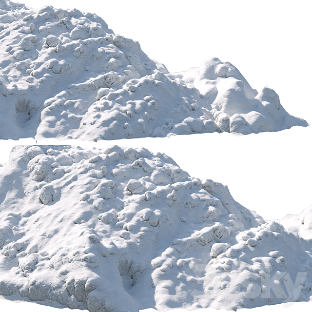 snow mountain 3ds Max - thumbnail 3