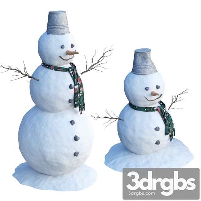 Snowmen 3dsmax Download - thumbnail 1