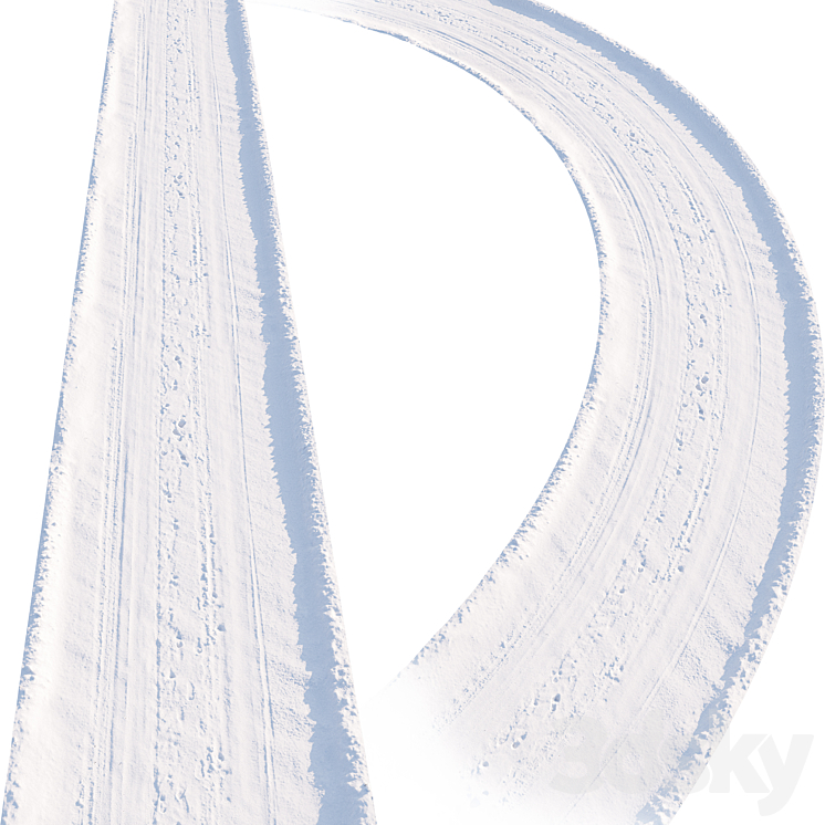 Snowy road_5 3DS Max - thumbnail 1