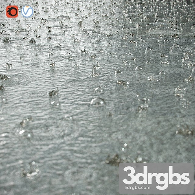 Splashes Of Raindrops 3dsmax Download - thumbnail 1