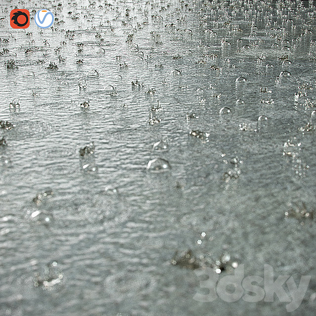 Splashes of raindrops 3DSMax File - thumbnail 1