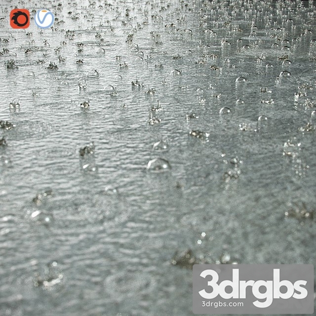 Splashes Raindrops 3dsmax Download - thumbnail 1