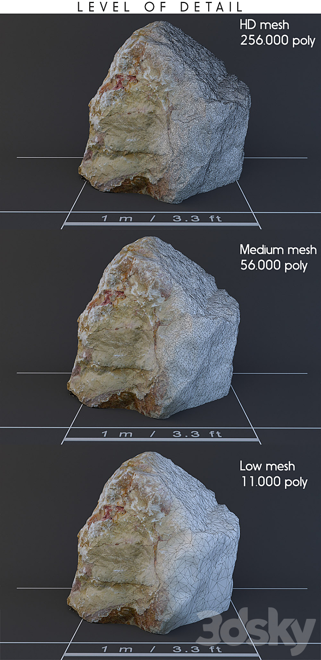 Stone 04 3ds Max - thumbnail 3