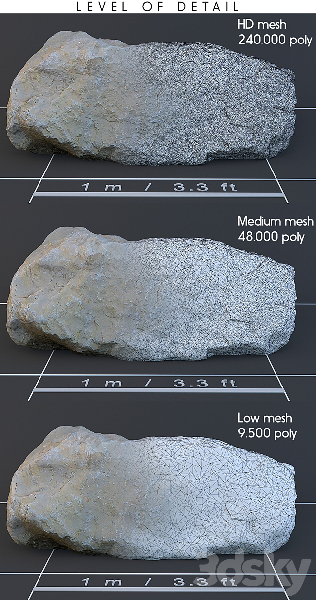 Stone 06 3ds Max - thumbnail 3