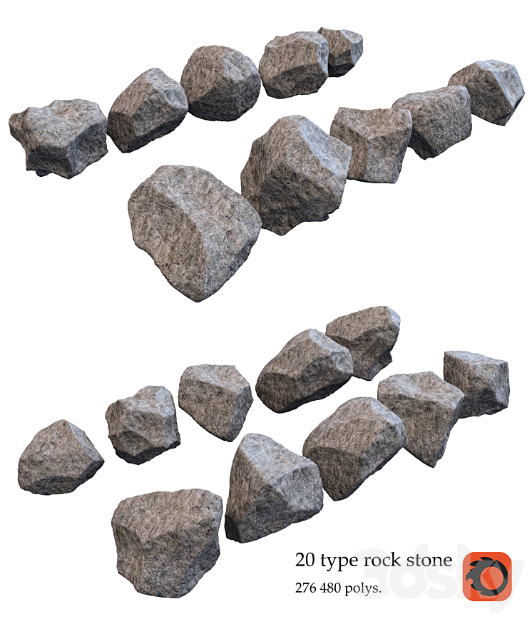 stone 3DS Max - thumbnail 2