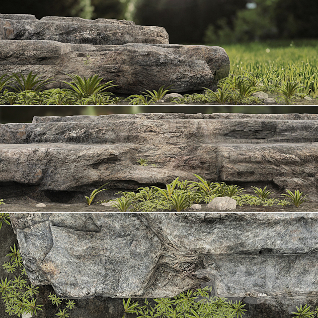 Stone L02 (Composite Model) 3DS Max Model - thumbnail 2