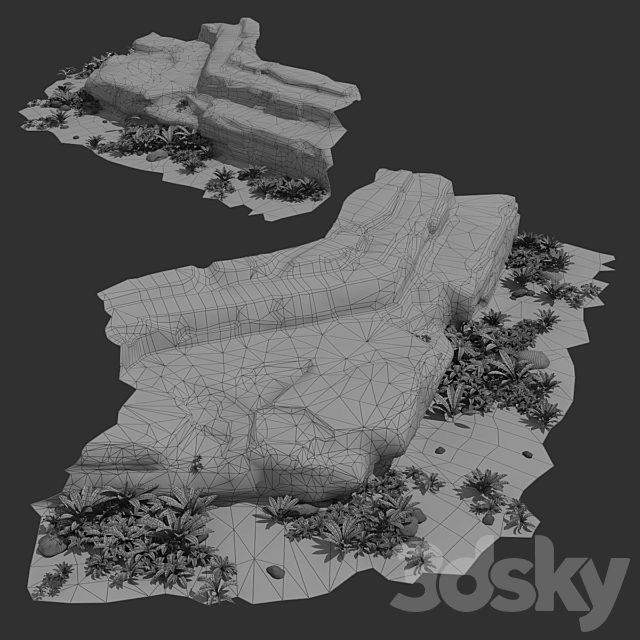 Stone L02 (Composite Model) 3DS Max Model - thumbnail 3