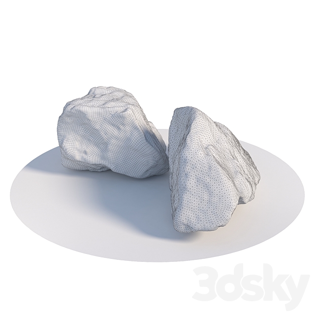 Stones 136 3DS Max Model - thumbnail 2