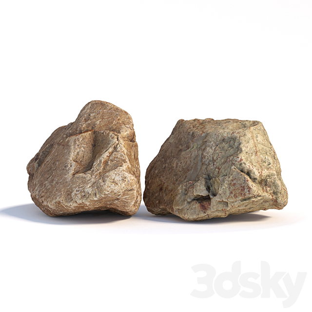 Stones 136 3DS Max Model - thumbnail 4