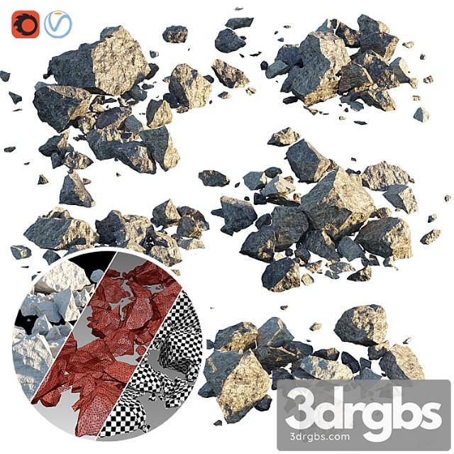 Stones 3dsmax Download - thumbnail 1