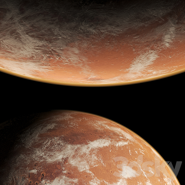 The planet Mars 3ds Max - thumbnail 3